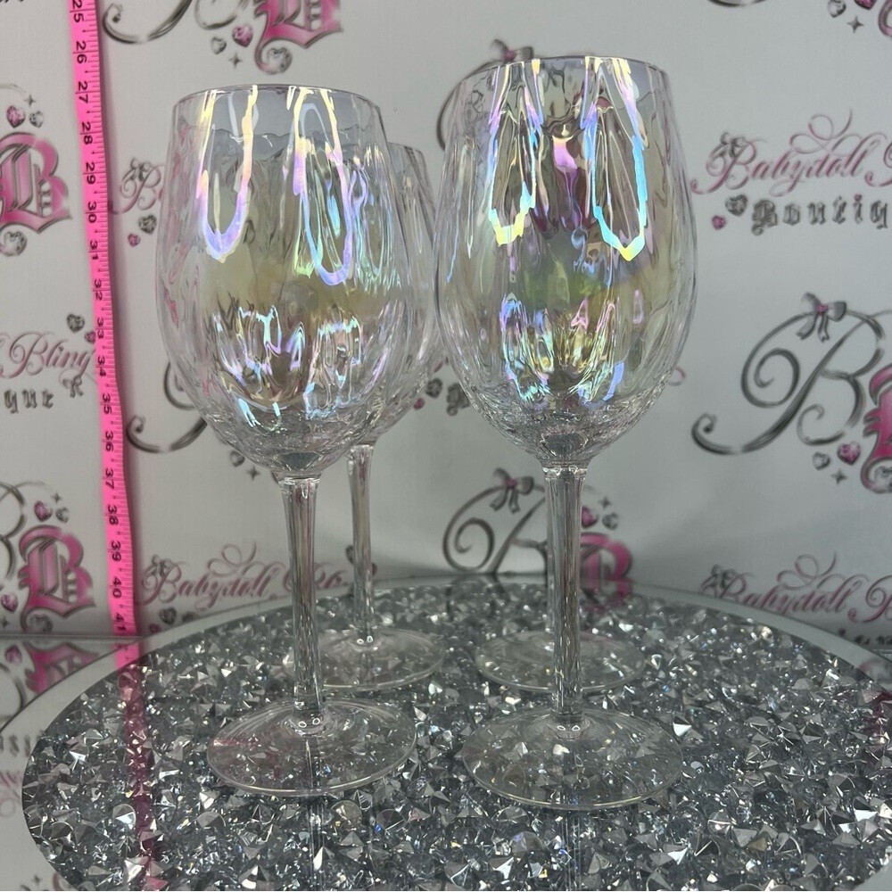 Clear Glass Stemless Wine Glasses - Set of 4